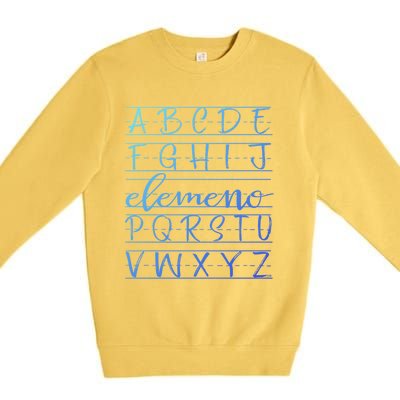 Eleo Teacher Apreciation Alphabet Funny Gift For Teachers Gift Premium Crewneck Sweatshirt