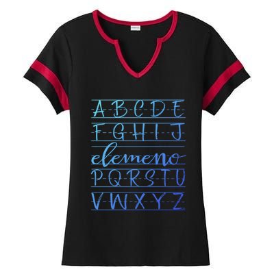 Eleo Teacher Apreciation Alphabet Funny Gift For Teachers Gift Ladies Halftime Notch Neck Tee