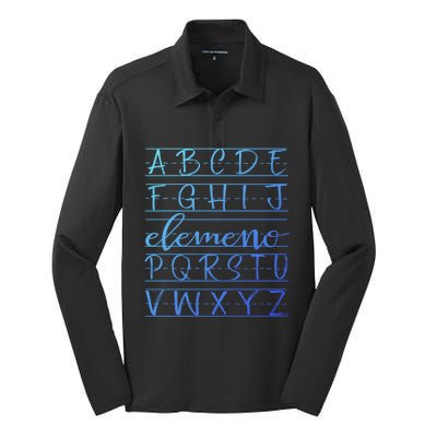 Eleo Teacher Apreciation Alphabet Funny Gift For Teachers Gift Silk Touch Performance Long Sleeve Polo