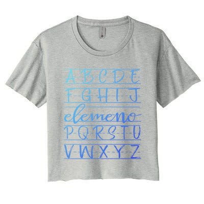 Eleo Teacher Apreciation Alphabet Funny Gift For Teachers Gift Women's Crop Top Tee