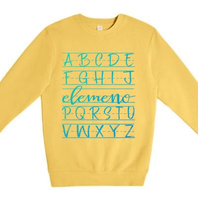 Eleo Teacher Apreciation Alphabet Funny Gift For Teachers Gift Premium Crewneck Sweatshirt