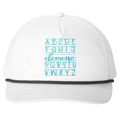 Eleo Teacher Apreciation Alphabet Funny Gift For Teachers Gift Snapback Five-Panel Rope Hat