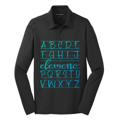 Eleo Teacher Apreciation Alphabet Funny Gift For Teachers Gift Silk Touch Performance Long Sleeve Polo