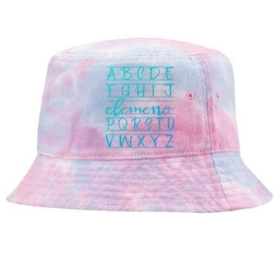 Eleo Teacher Apreciation Alphabet Funny Gift For Teachers Gift Tie-Dyed Bucket Hat