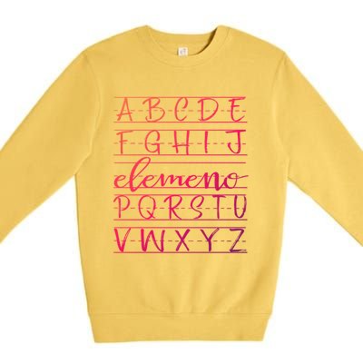 Eleo Teacher Apreciation Alphabet Funny Gift For Teachers Gift Premium Crewneck Sweatshirt