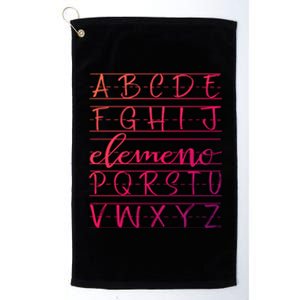 Eleo Teacher Apreciation Alphabet Funny Gift For Teachers Gift Platinum Collection Golf Towel