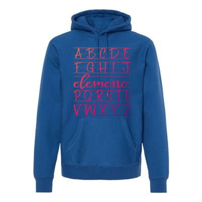 Eleo Teacher Apreciation Alphabet Funny Gift For Teachers Gift Premium Hoodie