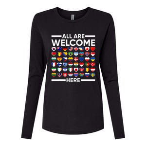 Esl Teacher All Are Welcome Here For Worlds Virtual Teachers Womens Cotton Relaxed Long Sleeve T-Shirt