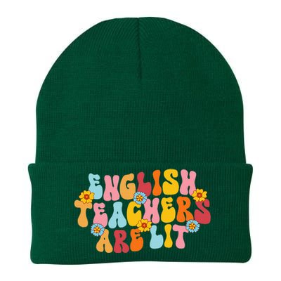 English Teachers Are Lit Funny English Language Arts Teacher Knit Cap Winter Beanie