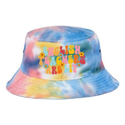 English Teachers Are Lit Funny English Language Arts Teacher Tie Dye Newport Bucket Hat