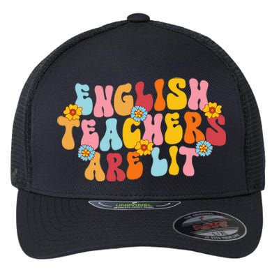 English Teachers Are Lit Funny English Language Arts Teacher Flexfit Unipanel Trucker Cap