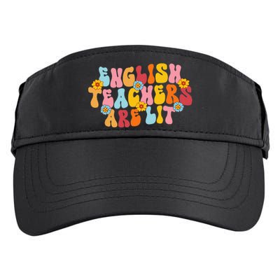 English Teachers Are Lit Funny English Language Arts Teacher Adult Drive Performance Visor