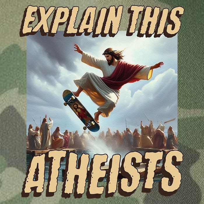 Explain This Atheists Funny Meme Jesus Skateboarding Legacy Tie Dye Trucker Hat