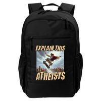 Explain This Atheists Funny Meme Jesus Skateboarding Backpack