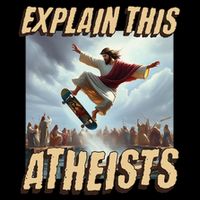 Explain This Atheists Funny Meme Jesus Skateboarding Drawstring Bag