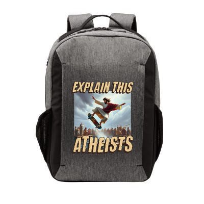 Explain This Atheists Funny Meme Jesus Skateboarding Vector Backpack