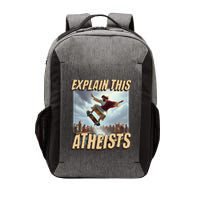 Explain This Atheists Funny Meme Jesus Skateboarding Vector Backpack
