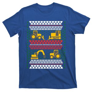 Excavator Tractor Bulldozer Christmas Ugly Sweater Cool Gift T-Shirt