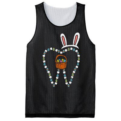 Easter Tooth Bunny Ears Cute Teeth Dentist Dental Assistant Mesh Reversible Basketball Jersey Tank