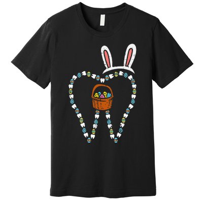 Easter Tooth Bunny Ears Cute Teeth Dentist Dental Assistant Premium T-Shirt