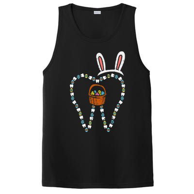 Easter Tooth Bunny Ears Cute Teeth Dentist Dental Assistant PosiCharge Competitor Tank