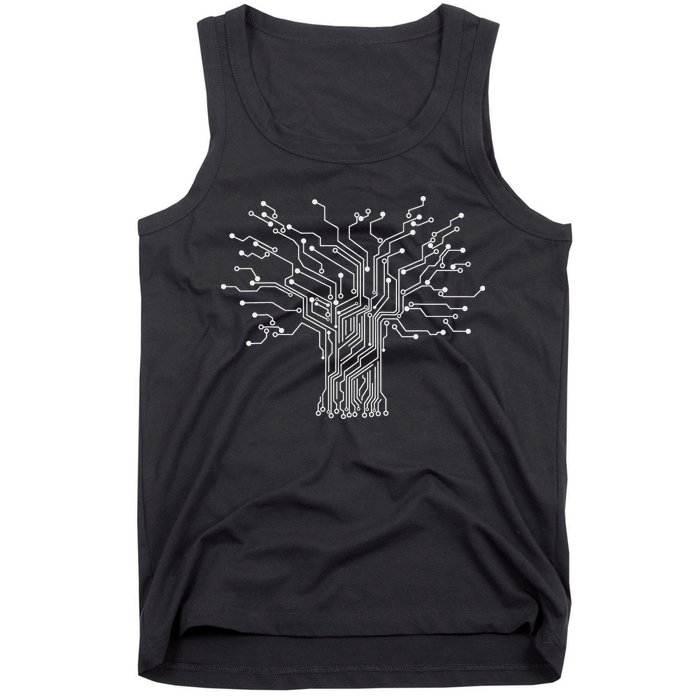 Electronics Technician Binary Tree Electrical Engineer Tank Top