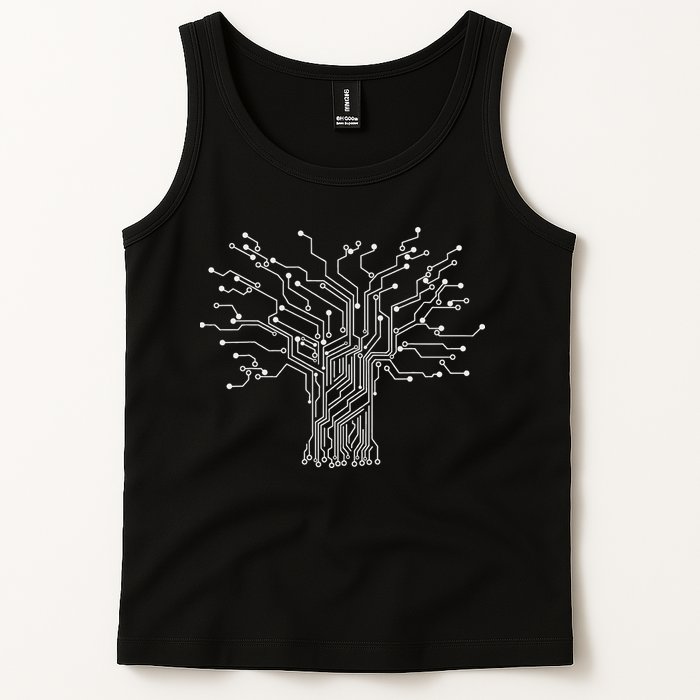 Electronics Technician Binary Tree Electrical Engineer Tank Top