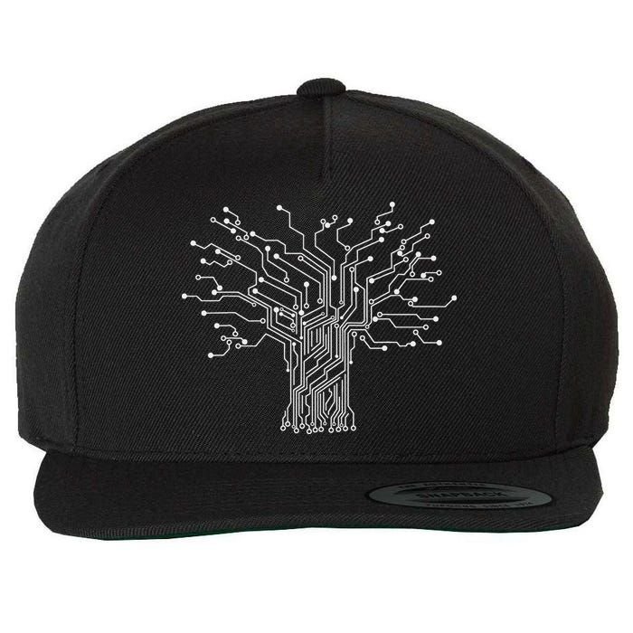 Electronics Technician Binary Tree Electrical Engineer Wool Snapback Cap