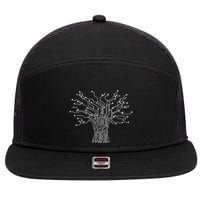 Electronics Technician Binary Tree Electrical Engineer 7 Panel Mesh Trucker Snapback Hat