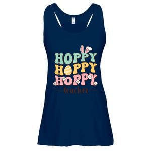 Easter Teacher Bunny Happy Easter Egg Retro Teacher Women Ladies Essential Flowy Tank