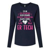 ER Tech Badge Buddy Emergency Room Technician Essentials Womens Cotton Relaxed Long Sleeve T-Shirt