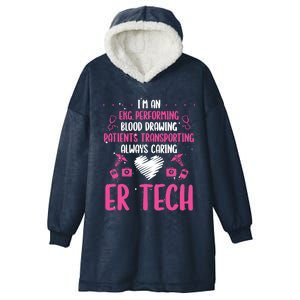 ER Tech Badge Buddy Emergency Room Technician Essentials Hooded Wearable Blanket