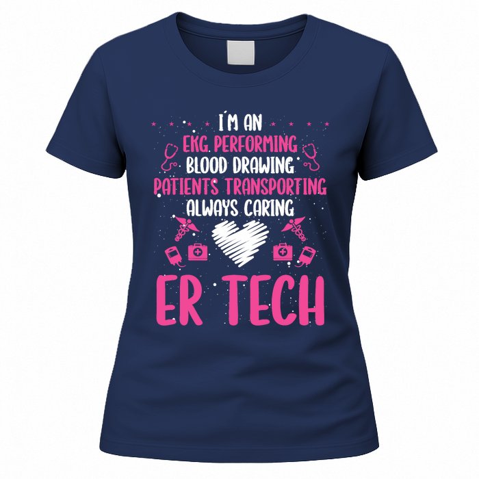 ER Tech Badge Buddy Emergency Room Technician Essentials Women's T-Shirt