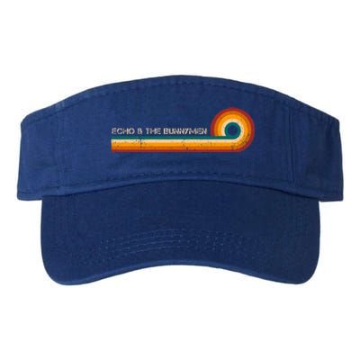 Echo & The Bunnymen Retro Stripes Musician Valucap Bio-Washed Visor