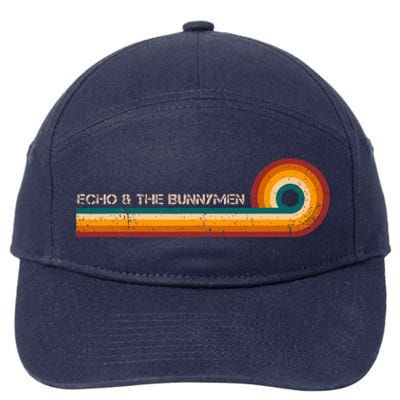 Echo & The Bunnymen Retro Stripes Musician 7-Panel Snapback Hat