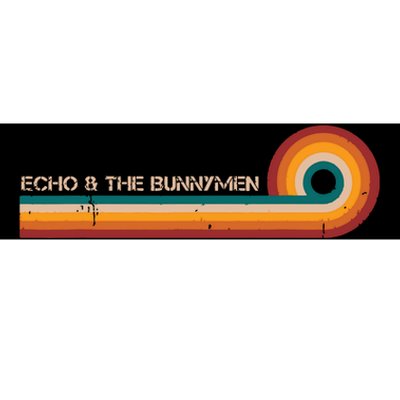 Echo The Bunnymen Retro Stripes Musician Vintage Bumper Sticker