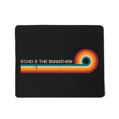 Echo The Bunnymen Retro Stripes Musician Vintage Mousepad