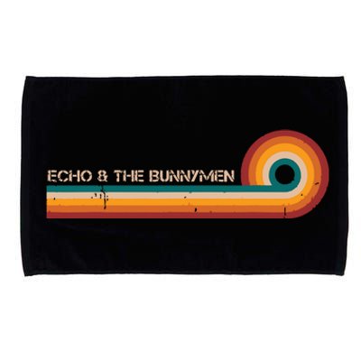 Echo The Bunnymen Retro Stripes Musician Vintage Microfiber Hand Towel