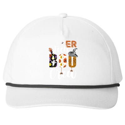 ER Tech Boo Crew Leopard Nurse Spooky Funny Halloween Gifts Snapback Five-Panel Rope Hat