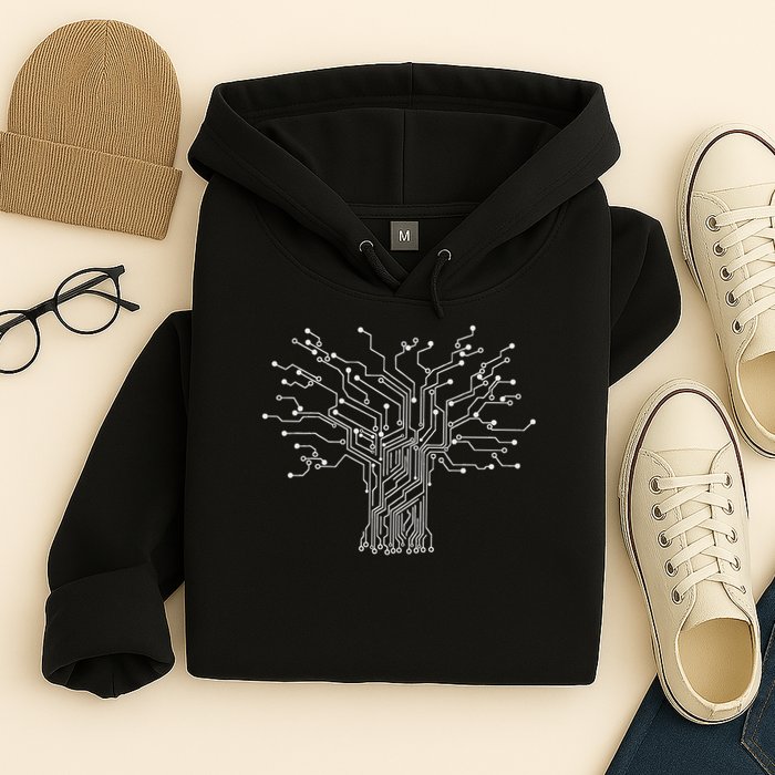 Electronics Technician Binary Tree Electrical Engineer Hoodie