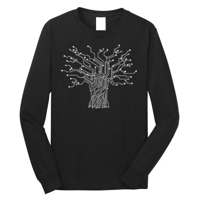Electronics Technician Binary Tree Electrical Engineer Long Sleeve Shirt