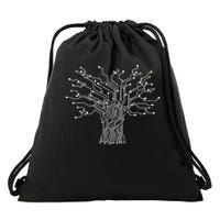 Electronics Technician Binary Tree Electrical Engineer Drawstring Bag