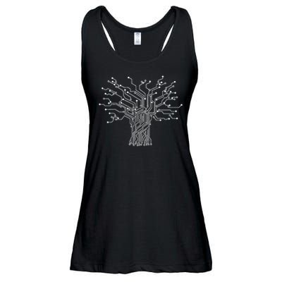 Electronics Technician Binary Tree Electrical Engineer Ladies Essential Flowy Tank