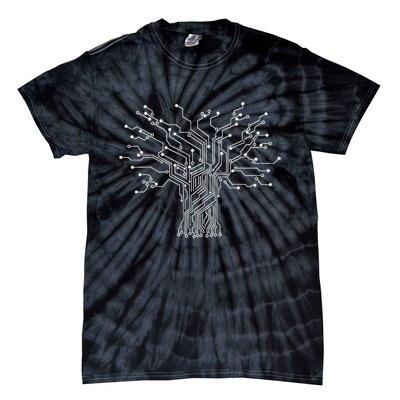 Electronics Technician Binary Tree Electrical Engineer Tie-Dye T-Shirt