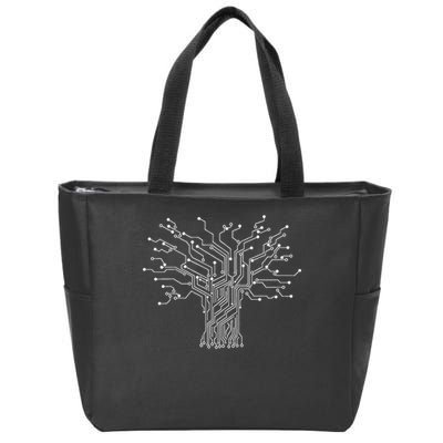 Electronics Technician Binary Tree Electrical Engineer Zip Tote Bag