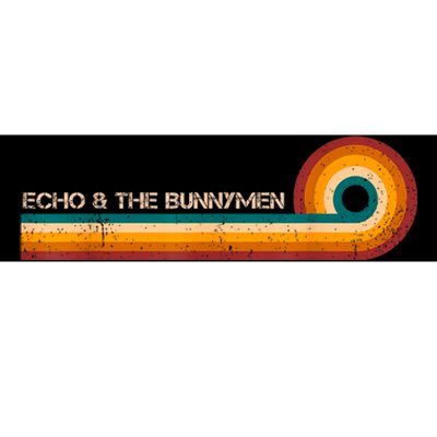 Echo & The Bunnymen Retro Stripes Musician Vintage Bumper Sticker