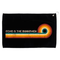 Echo & The Bunnymen Retro Stripes Musician Vintage Grommeted Golf Towel