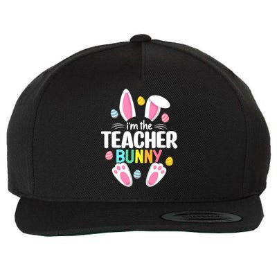 Easter Teacher Bunny Ears Teacher Life Easter Day Egg Women Wool Snapback Cap