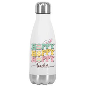 Easter Teacher Bunny Happy Easter Egg Retro Stainless Steel Insulated Water Bottle