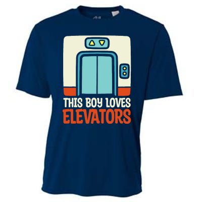 Elevator This Boy Loves Elevators Cooling Performance Crew T-Shirt